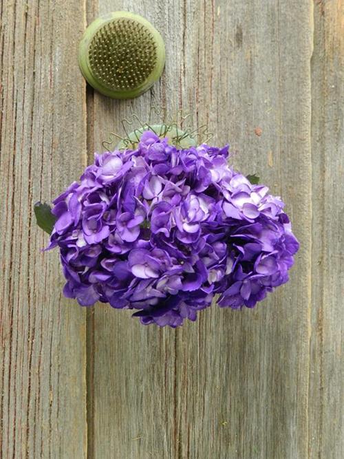 PAINTED DARK PURPLE #8   HYDRANGEAS